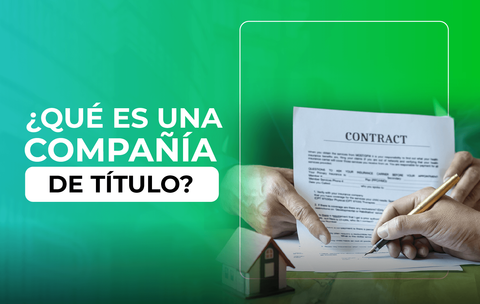 ¿Conoces cual es la labor de una compañía de título?